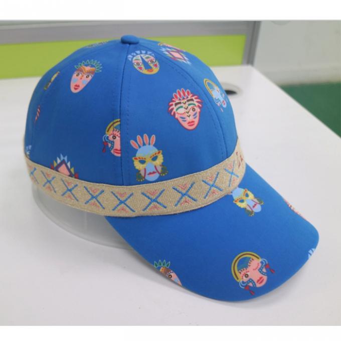 La suposición del estilo de Tailandia imprimió el panel de las gorras de béisbol 6 hecho a mano con la hebilla del metal