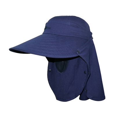 Sombrero al aire libre flojo de Boonie de la protección ULTRAVIOLETA de los azules marinos para caminar el tipo llano