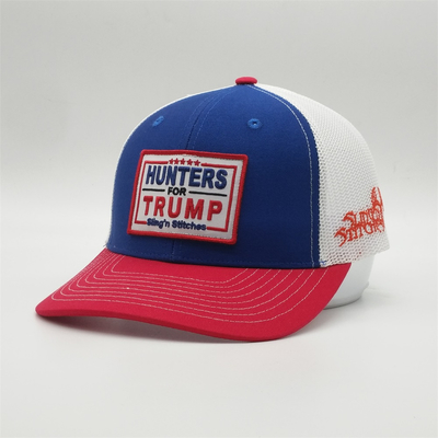 6 cazadores Mesh Trump Hat Single Buckle del perfil bajo del panel